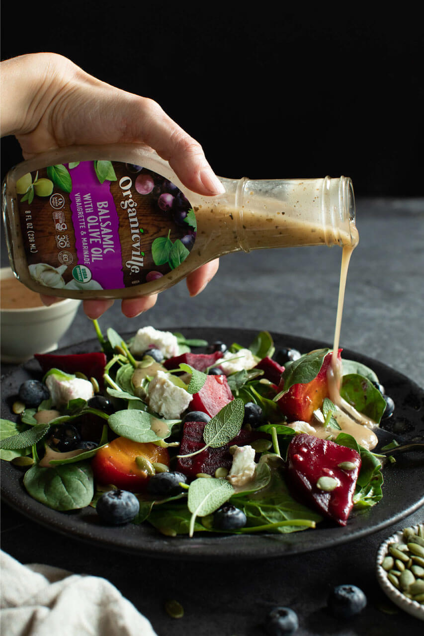 Spinach Beet Salad with Balsamic Vinaigrette Recipe
