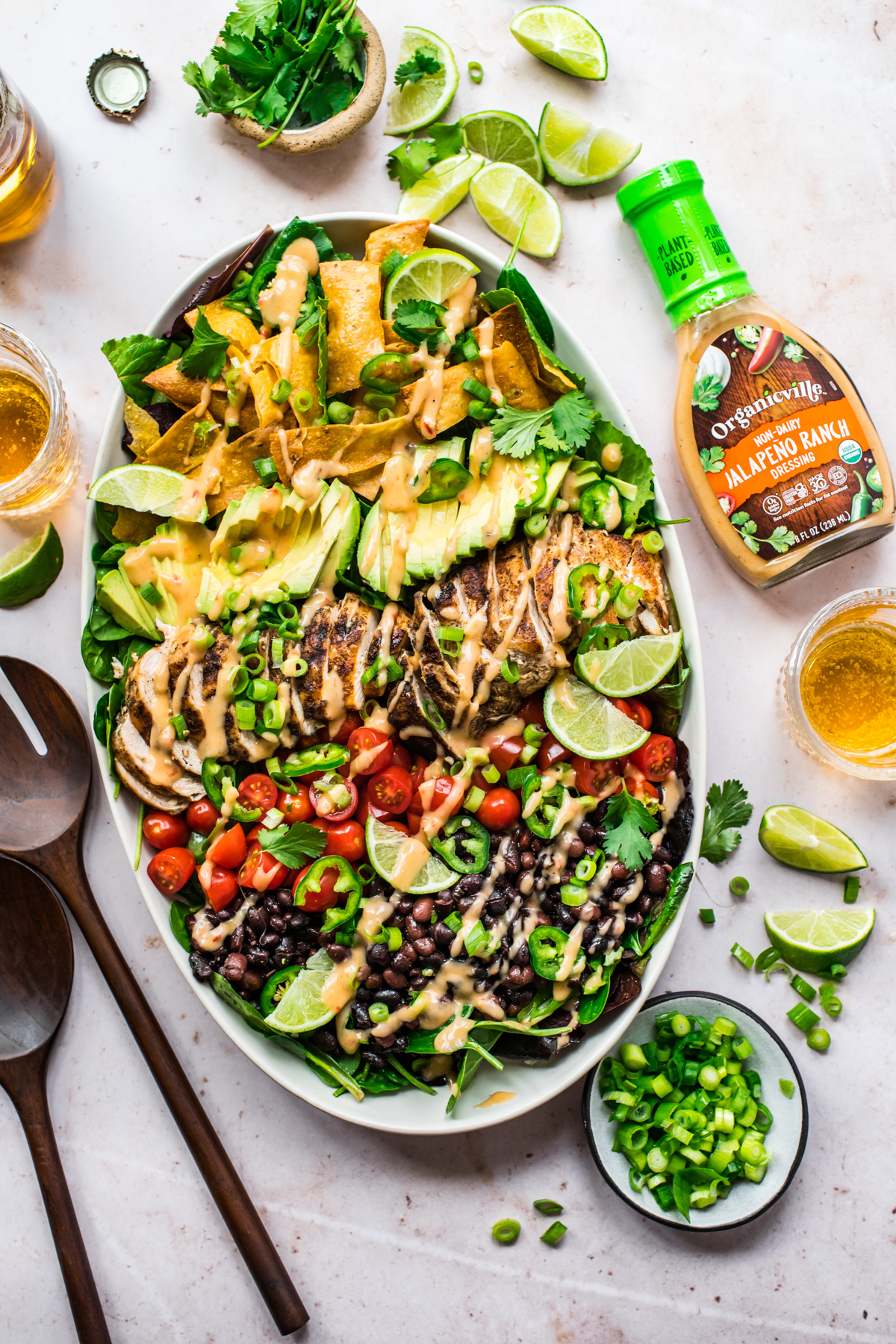 Grilled Chicken Taco Salad with Organicville Jalapeno Ranch